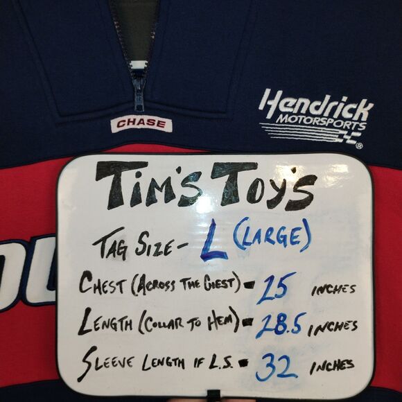 VTG NASCAR Jeff Gordon DuPont Racing Chase Authentics LS 1/4 Zip Hoodie Mens L - Picture 6 of 6